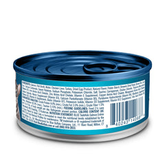 Blue Buffalo Tastefuls salmon in gravy can highlighting savory texture for picky eaters.