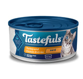 Blue Buffalo Tastefuls pate turkey-first, rich texture for cats.