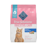 Blue Buffalo True Solutions digestive care bag front featuring real chicken first ingredient