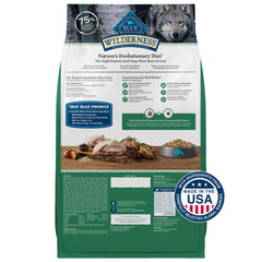 Blue Buffalo Wilderness high-protein dry dog food close-up of kibble