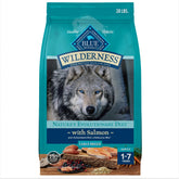 Blue Buffalo Wilderness Salmon First Ingredient helps maintain lean muscle in adult dogs.