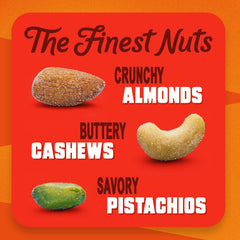 Blue Diamond Smokehouse almonds crunch closeup, roasted texture and bold aroma for snack time.