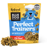 Blue Dog Bakery Perfect Trainers beef soft training treats for small dogs, ideal training rewards.