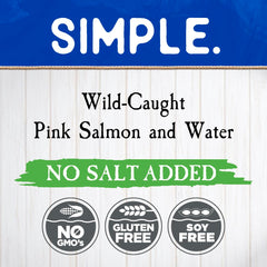 Blue Harbor No Salt Added Pink Salmon can, versatile for lunches, bowls, and salads