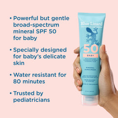 Blue Lizard Smart Cap color-change signals sun exposure reminder for baby sunscreen