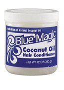 Blue Magic Coconut Oil Hair Conditioner bottle provides moisture and shine to hair