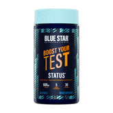 Blue Star Status bottle front view showcases daily wellness for training goals.