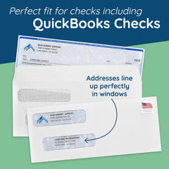 Blue Summit Supplies QuickBooks check envelope highlights accurate layout and privacy for recipient addresses everyday.