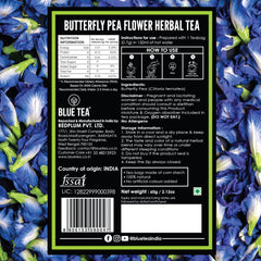 Blue Tea butterfly pea flowers on farm ready for natural brewing