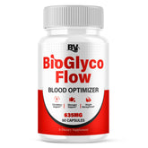 BLUE VIBE BioGlyco Flow bottle-front view supports daily wellness planning.