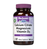 BlueBonnet Calcium Citrate Magnesium D3 caplets in bottle supporting bone health and daily wellness.