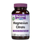 BlueBonnet Magnesium Citrate bottle shows 400 mg per serving for energy support.