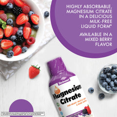 Bluebonnet Magnesium Citrate pour demonstrates easy, quick relief for busy days.