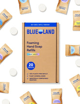 BLUELAND foaming hand soap refill tablet dissolving for eco-friendly cleansing