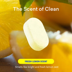 BLUELAND tablet dissolving in water to create a 24 oz cleaner.
