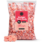 Blunon peppermint starlight mints bulk 5lb; individually wrapped, ideal for parties.