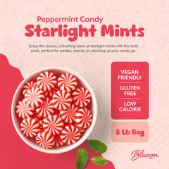 Blunon starlight mints arranged for party favors and events.
