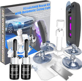 BLUTOKS windshield repair kit with suction cup creating an airtight seal for clear results