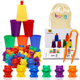 Bmag counting bears with sorting cups aid color recognition and early math exploration