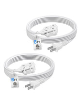 BN-LINK 6ft 3-outlet extension cord powering lamps safely indoors.