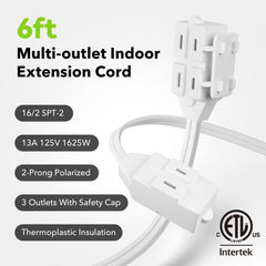 BN-LINK polarized 2-prong plug for standard indoor devices.