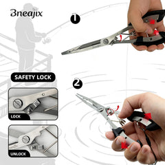 Bneajix pliers crimp tool area detail for secure connections.