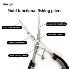 Bneajix professional 8.4-inch pliers long nose closeup shows extended reach.
