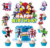 BNFUO Spider and His Friends cake topper enhances party decor and photo moments.