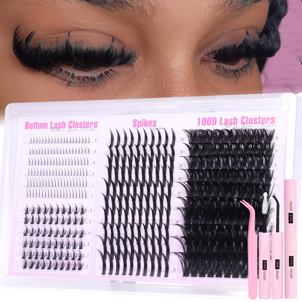 Boahankuke lash clusters kit 380pcs for versatile DIY volume enhancements