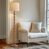 Bobomomo 62-inch rustic floor lamp with knobby details for warm ambience