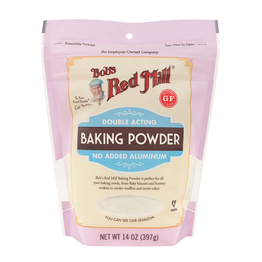 Bob's Red Mill Baking Powder duo canisters ready for pantry storage and reliable leavening.