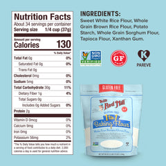 Bob's Red Mill gluten free label emphasizes certification for reliable gluten free results.