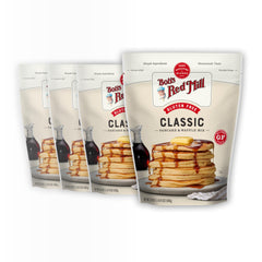 Bob's Red Mill Gluten Free Pancake Mix fluffy pancake stack ready to serve