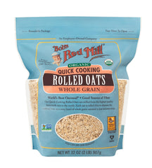 Bob's Red Mill oats added to bread dough for wholesome texture.