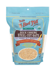 Bob's Red Mill oats with measuring cup demonstrates precise portioning