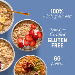 Measuring cup with oats ready for quick ten-minute stove top breakfast