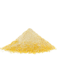 Bob's Red Mill cornmeal recipe card on packaging suggests simple at-home baking ideas