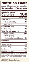 Bob's Red Mill Organic Oat Bran packaging front shows Non-GMO and Kosher labeling.