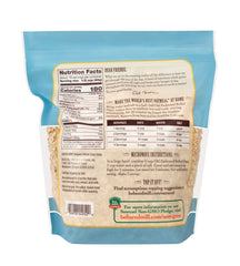 Bob's Red Mill oats pouring into a bowl for hot cereal and creamy textures.