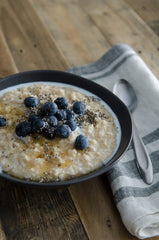 Bob's Red Mill Organic Quick Cooking Rolled Oats steaming bowl ready in five minutes.