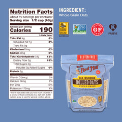 Packaging detail from Bob's Red Mill highlighting gluten free facility