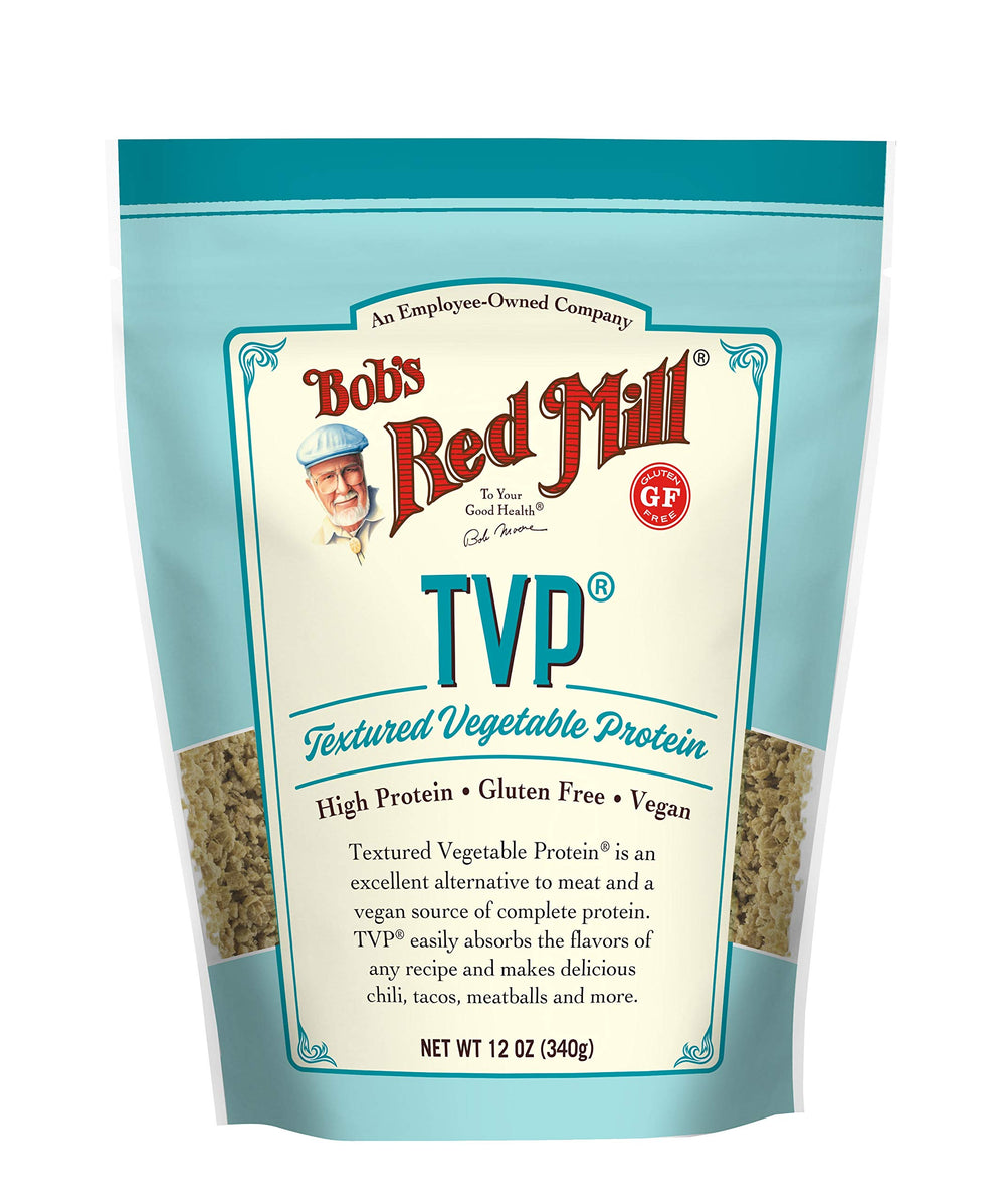 Bob's Red Mill TVP dry textured protein for versatile vegan meals.