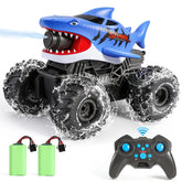 BOBXIN Amphibious RC Shark Monster Truck for versatile land and water play.