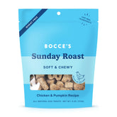 Bocce's Bakery Sunday Roast treats with chicken and pumpkin, soft texture ideal for easy chewing.