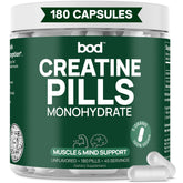 Bod Creatine Monohydrate capsules deliver a 5 g dose for strength and performance