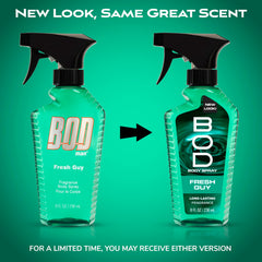 BOD man Fresh Guy trigger spray for easy, even application.