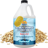 Bodhi Dog Organic Oatmeal Shampoo bottle shows hypoallergenic formula for sensitive skin