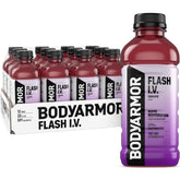 BodyARMOR Flash I.V. Grape bottle front view for rapid hydration on the go