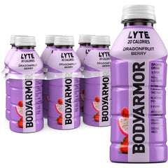 BODYARMOR Lyte Dragonfruit Berry bottle front view for steady hydration during activity.