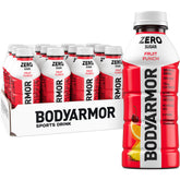 BODYARMOR Zero Fruit Punch 12-pack bottles ready for on-the-go hydration.